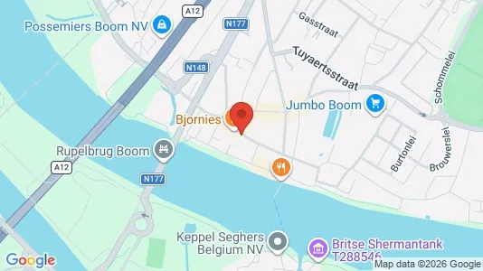 Commercial properties for rent i Boom - kort over placeringen