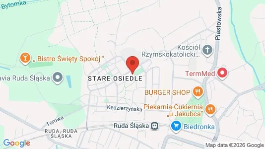 Office spaces for rent i Ruda Śląska - kort over placeringen