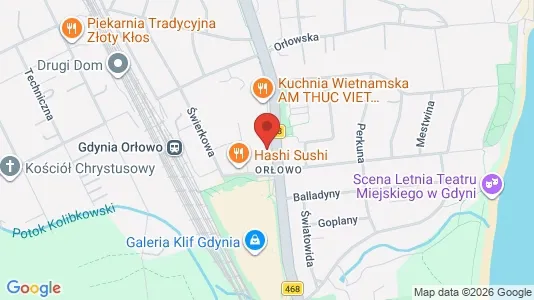 Toimistotilat Vuokrattavana i Gdynia - kort over placeringen