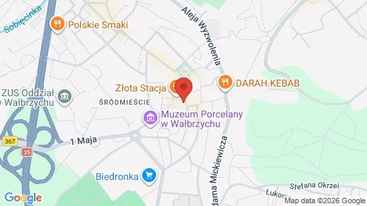 Büros zur Miete i Wałbrzych – Foto von Google Street View