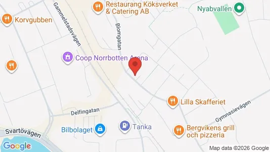 Boligeiendommer til salgs i Luleå - kort over placeringen