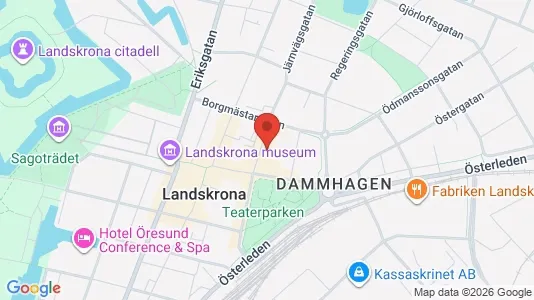 Kontorlokaler til leje i Landskrona - kort over placeringen