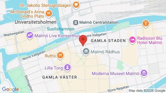 Företagslokaler för uthyrning i Malmö Centrum - kort over placeringen