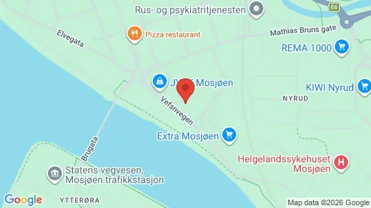 Kontorer til leie i Vefsn - kort over placeringen