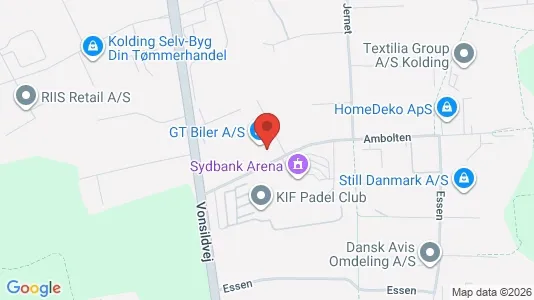 Gewerbeflächen zur Miete i Kolding - kort over placeringen