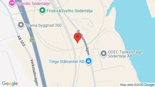 Lagerlokaler til leje i Södertälje - kort over placeringen