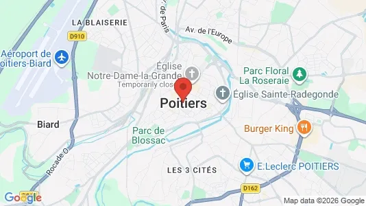 Butikklokaler til leie i Poitiers – Bilde fra Google Street View