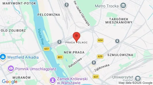 Espacios de oficina En alquiler i Varsovia Praga-Północ - kort over placeringen