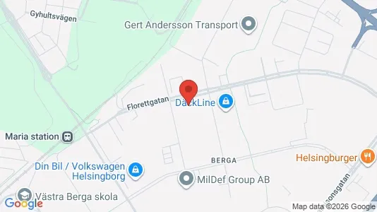 Lager zur Miete i Helsingborg - kort over placeringen