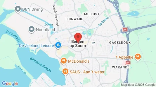 Shops for rent i Bergen op Zoom - kort over placeringen