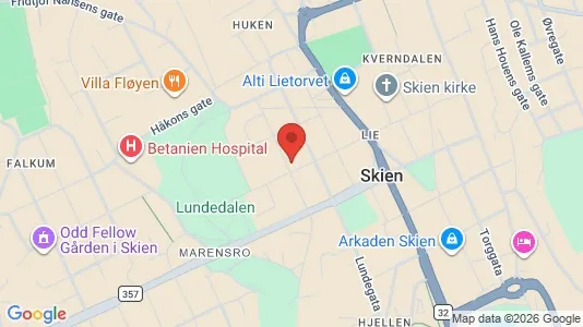 Propiedades comerciales En venta i Skien - kort over placeringen