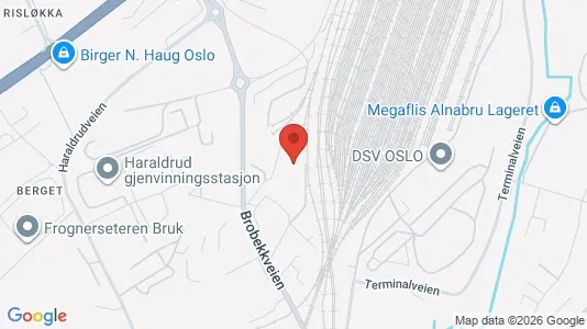 Warehouses for rent i Oslo Bjerke - kort over placeringen