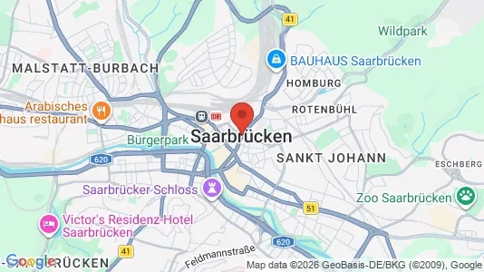 Office spaces for rent i Saarbrücken - kort over placeringen