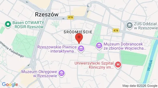 Office spaces for rent i Rzeszów - kort over placeringen