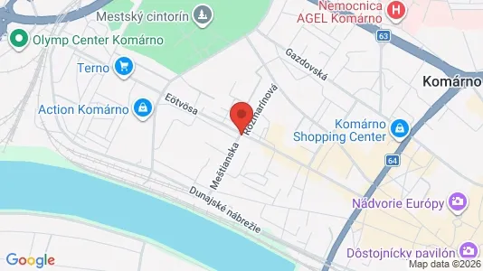 Lokale biurowe Do wynajęcia i Komárno - kort over placeringen