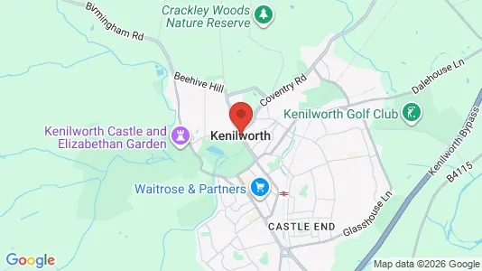 Shops for rent i Kenilworth - Warwickshire - kort over placeringen