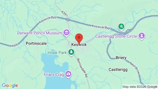 Gewerbeflächen zum Kauf i Keswick - Cumbria - kort over placeringen