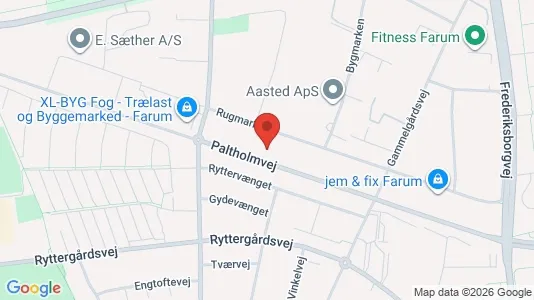 Lager til leie i Farum - kort over placeringen