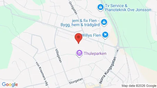 Værkstedslokaler til leje i Flen - Foto fra Google Street View