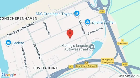 Commercial properties for rent i Groningen - kort over placeringen