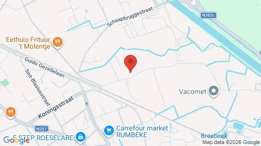 Commercial properties for rent i Roeselare - kort over placeringen