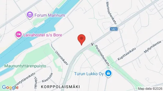 Commercial properties for rent i Turku - kort over placeringen