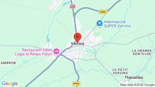 Commercial properties for rent i Vervins - kort over placeringen