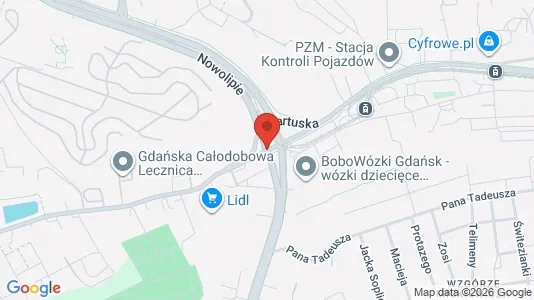 Office spaces for rent i Gdańsk - kort over placeringen