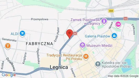 Lokaler til leje i Legnica - kort over placeringen