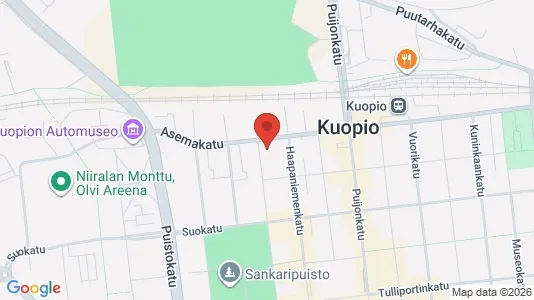 Commercial properties for rent i Kuopio - kort over placeringen