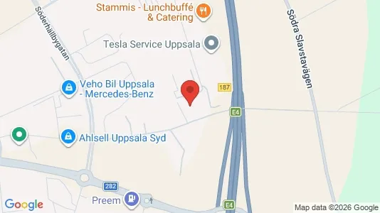 Industrial properties for rent i Uppsala - kort over placeringen