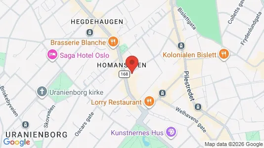 Toimistotilat Vuokrattavana i Oslo Frogner - Kuva Google Street Viewstä