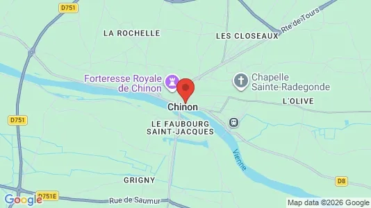 Liikekiinteistöt Vuokrattavana i Chinon - kort over placeringen