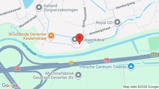 Lokaler til leie i Deventer - kort over placeringen