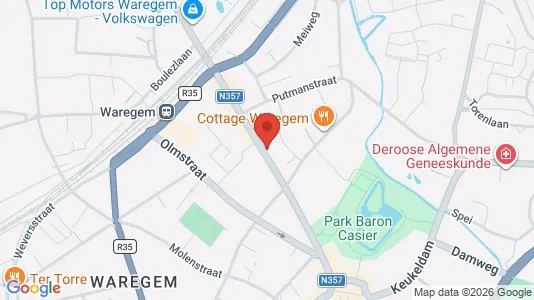 Företagslokaler för uthyrning i Waregem – Foto från Google Street View