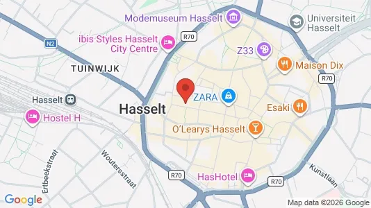 Gewerbeflächen zur Miete i Hasselt - kort over placeringen