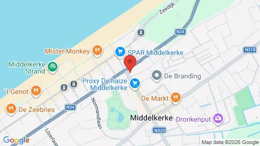 Commercial properties for rent i Middelkerke - kort over placeringen