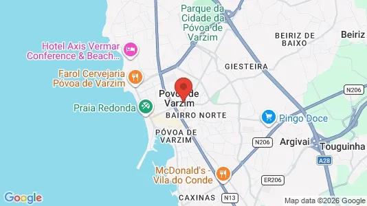 Butikslejemål til leje i Póvoa de Varzim - kort over placeringen