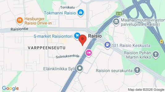 Commercial properties for rent i Raisio - kort over placeringen