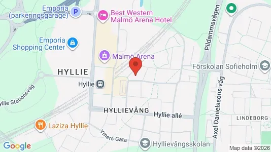 Office spaces for rent i Hyllie - kort over placeringen