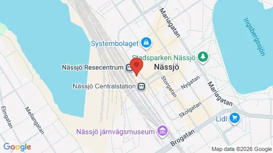 Office spaces for rent i Nässjö - kort over placeringen