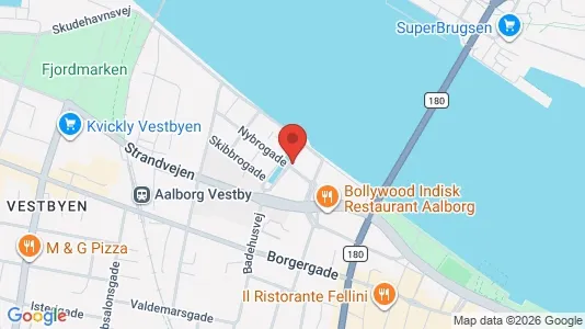Kontorslokaler till salu i Ålborg Centrum - kort over placeringen