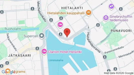 Kontorslokaler för uthyrning i Helsingfors Södra - kort over placeringen