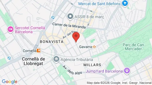 Commercial properties for sale i Cornellà de Llobregat - kort over placeringen