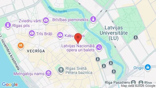 Lokale biurowe Do wynajęcia i Ryga Vecrīga - kort over placeringen