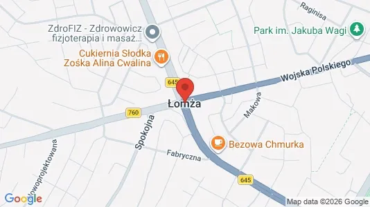 Office spaces for rent i Łomża - kort over placeringen