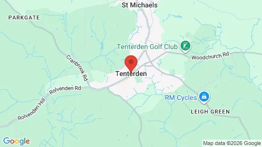 Commercial properties for rent i Tenterden - Kent - kort over placeringen