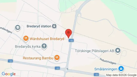 Commercial properties for rent i Värnamo - kort over placeringen