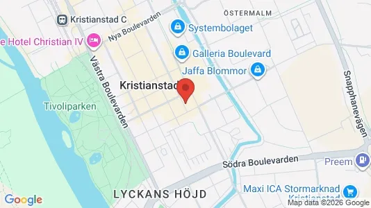 Kontorer til leie i Kristianstad - kort over placeringen