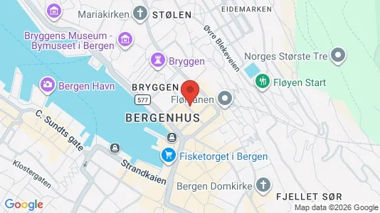 Lokale biurowe Do wynajęcia i Bergen Bergenhus - kort over placeringen
